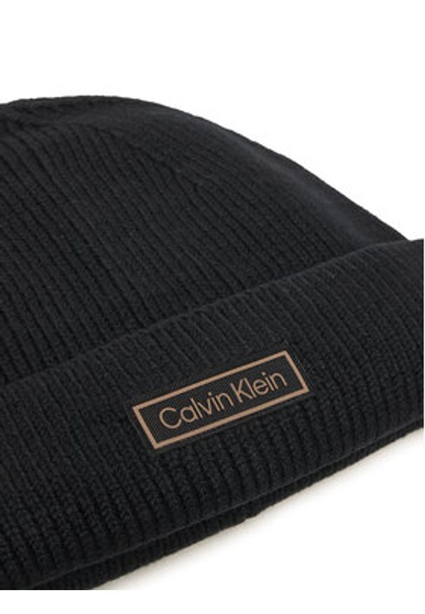 Calvin Klein Czapka LV04D8058G Czarny. Kolor: czarny. Materiał: wełna, materiał