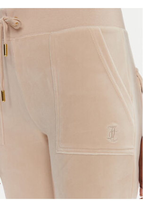 Juicy Couture Spodnie dresowe Del Ray JCAP180G Beżowy Regular Fit. Kolor: beżowy. Materiał: syntetyk