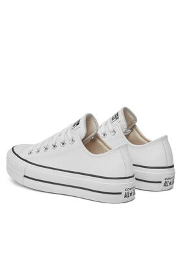 Converse Trampki Chuck Taylor All Star Lift Clean Ox 561680C Biały. Kolor: biały. Materiał: skóra