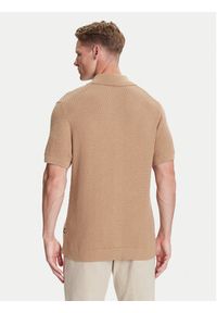 BOSS Kardigan C-Iconico 50543163 Beżowy Regular Fit. Kolor: beżowy. Materiał: bawełna