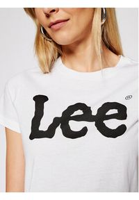 Lee T-Shirt Logo Tee L42UER12 112109470 Biały Regular Fit. Kolor: biały. Materiał: bawełna #4