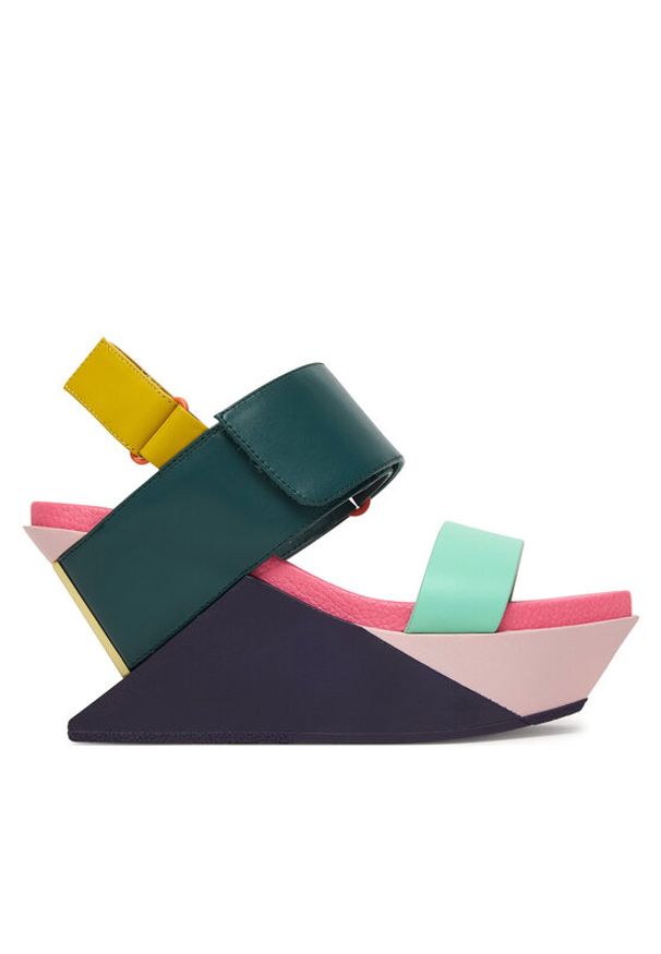 United Nude Sandały Delta Wedge Sandal 1041397816 Kolorowy. Materiał: skóra. Wzór: kolorowy