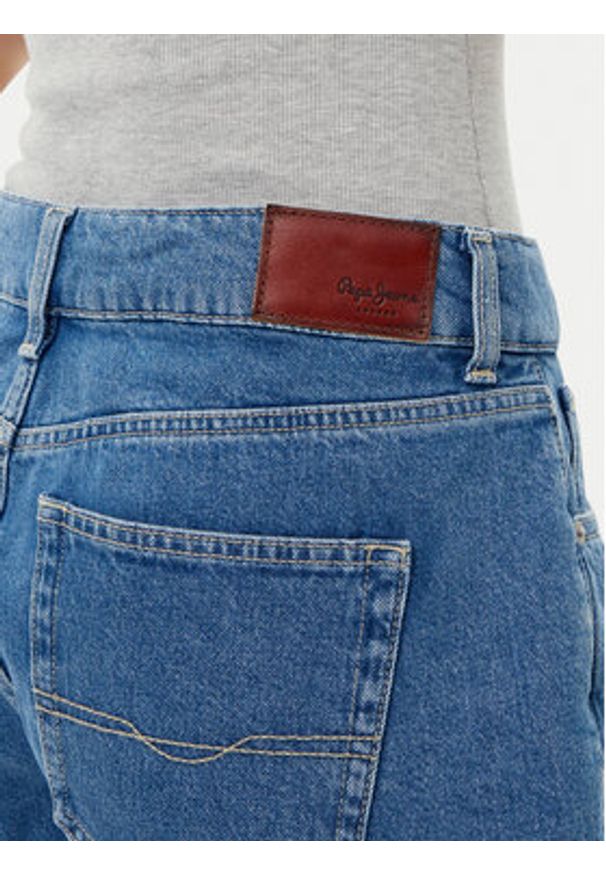 Pepe Jeans Szorty jeansowe PL801189 Niebieski Regular Fit. Kolor: niebieski. Materiał: bawełna