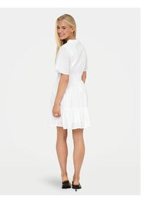 only - ONLY Sukienka codzienna Rarkel 15363615 Biały Regular Fit. Okazja: na co dzień. Kolor: biały. Materiał: bawełna. Typ sukienki: proste. Styl: casual