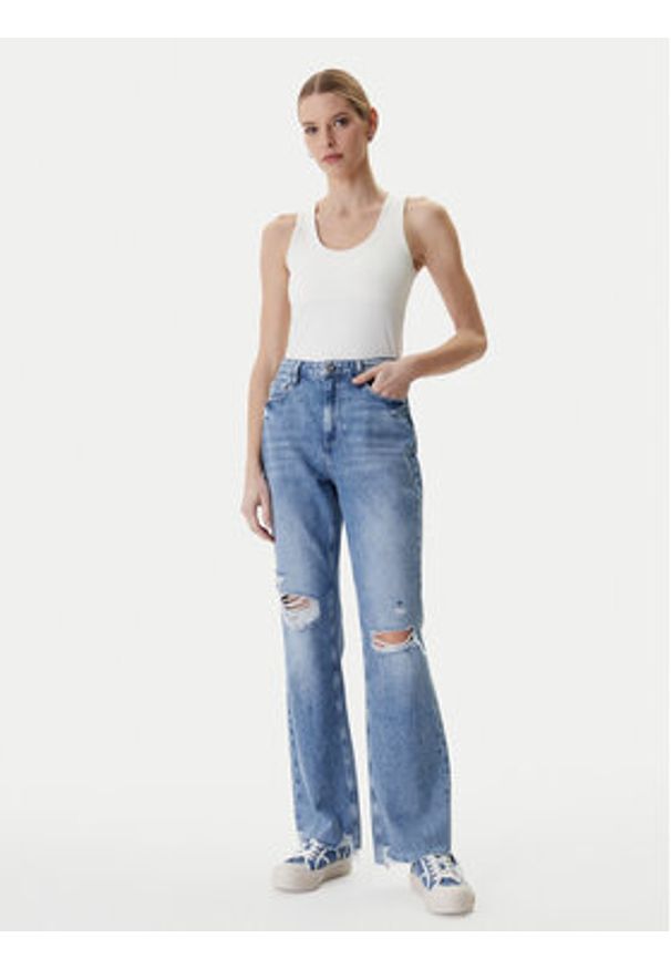 Guess Jeansy W6RA33 D3Y0U Niebieski Straight Fit. Kolor: niebieski