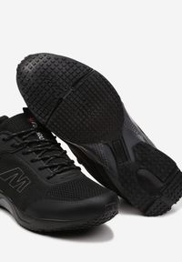 Born2be - Czarno-Szare Klasyczne Płaskie Buty Sportowe ze Sznurowaniem Tiavera. Nosek buta: okrągły. Zapięcie: sznurówki. Kolor: czarny. Materiał: jeans #3