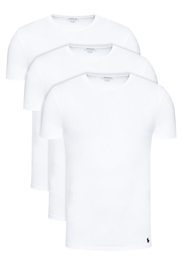 Polo Ralph Lauren Komplet 3 t-shirtów Classic Crew 714830304003 Biały Regular Fit. Typ kołnierza: polo. Kolor: biały. Materiał: bawełna