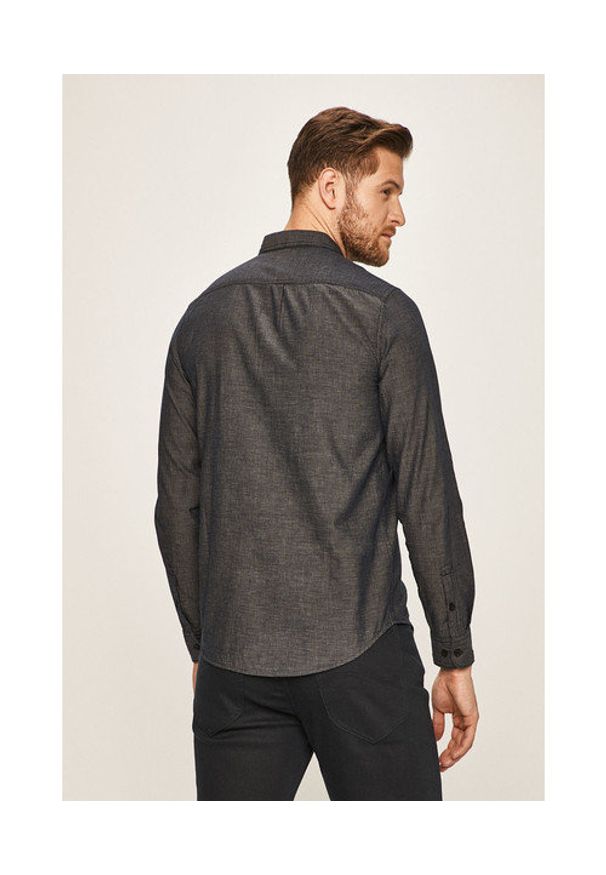 Lee - LEE WORKER MĘSKA KOSZULA MATERIAŁOWA SHIRT BLACK L67ZBH01 112116978. Materiał: materiał