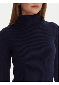 Kontatto Sukienka dzianinowa 3M0827C Granatowy Slim Fit. Kolor: niebieski. Materiał: syntetyk