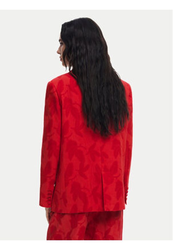 Desigual Marynarka Misuri 25SWEW18 Czerwony Regular Fit. Kolor: czerwony. Materiał: bawełna, wiskoza