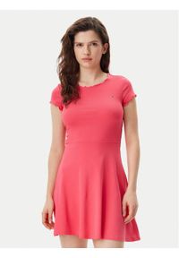 Tommy Jeans Sukienka letnia Babylock DW0DW20614 Różowy Slim Fit. Kolor: różowy. Materiał: bawełna. Sezon: lato #1