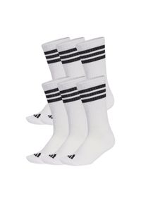Adidas - Skarpety 3-Stripes Essentials Cushioned Crew, 6 par. Kolor: czarny, wielokolorowy, biały. Sport: fitness #1