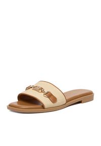 Nine West Klapki CEO-678322-84 Beżowy. Kolor: beżowy. Materiał: materiał #5