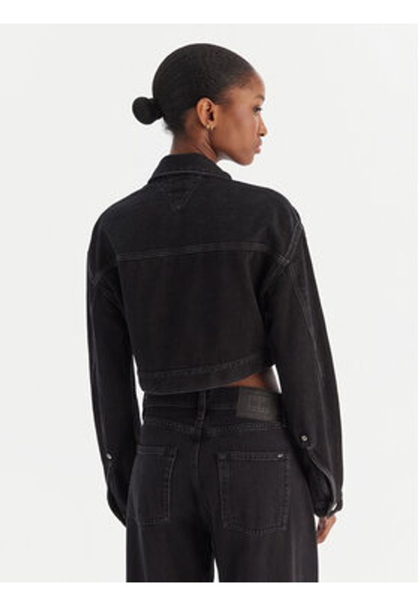 Tommy Jeans Kurtka jeansowa Station DW0DW22523 Czarny Regular Fit. Kolor: czarny. Materiał: bawełna