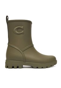 Coach Kalosze Ryder CW977 Khaki. Kolor: brązowy. Materiał: guma