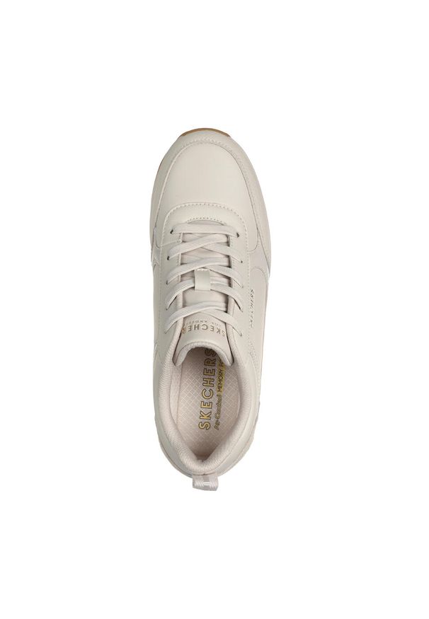 skechers - Buty SKECHERS 177345S Beżowy. Okazja: na co dzień. Kolor: biały. Materiał: syntetyk, tkanina