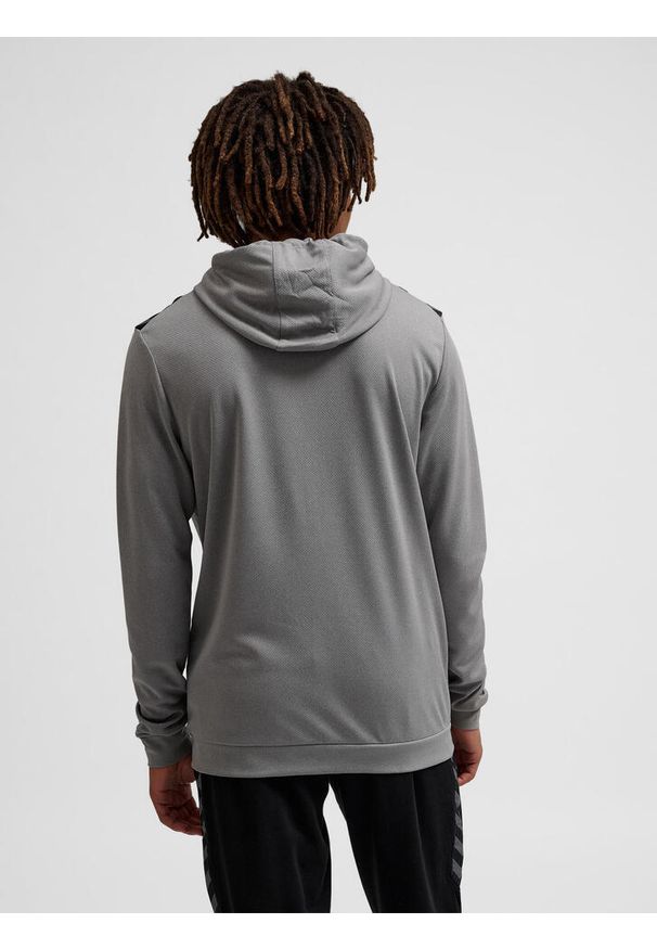 Bluza z kapturem sportowa Hummel Authentic Poly Zip Hoodie. Typ kołnierza: kaptur. Kolor: szary
