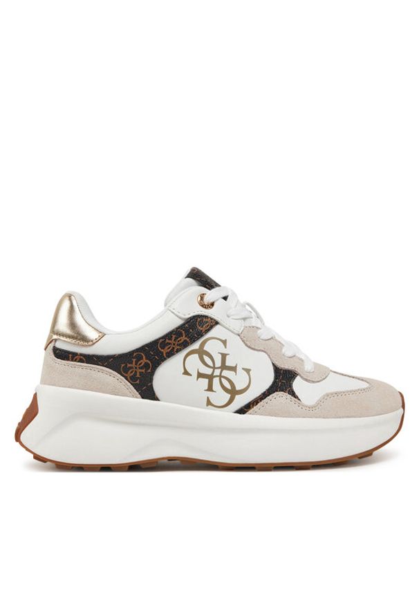 Guess Sneakersy FLPLUC PEL12 Biały. Kolor: biały. Materiał: skóra