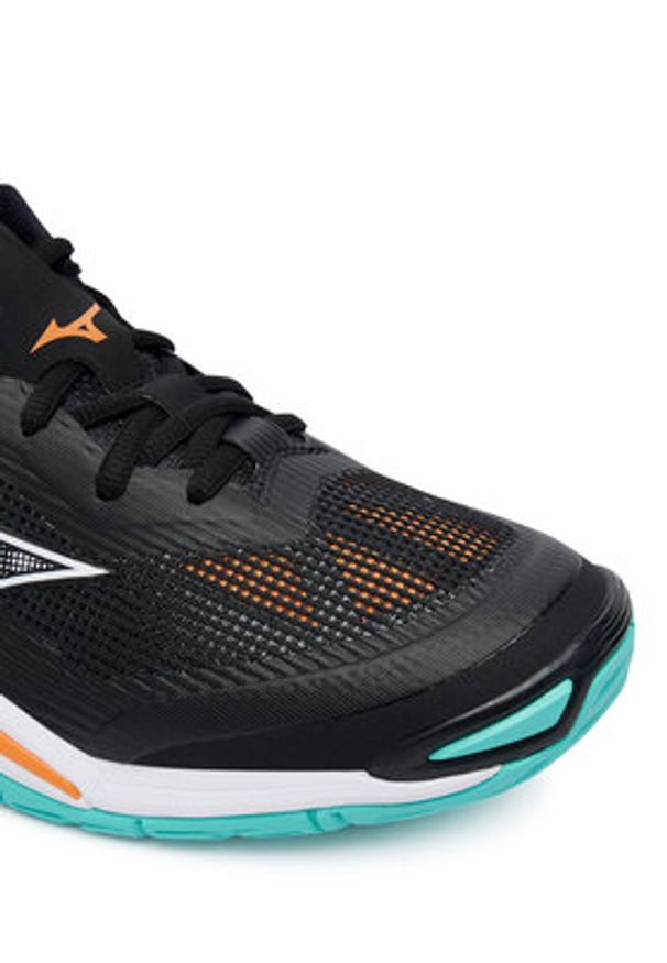 Mizuno Buty halowe Wave Stealth 6 X1GA2430 Czarny. Kolor: czarny. Materiał: skóra. Model: Mizuno Wave