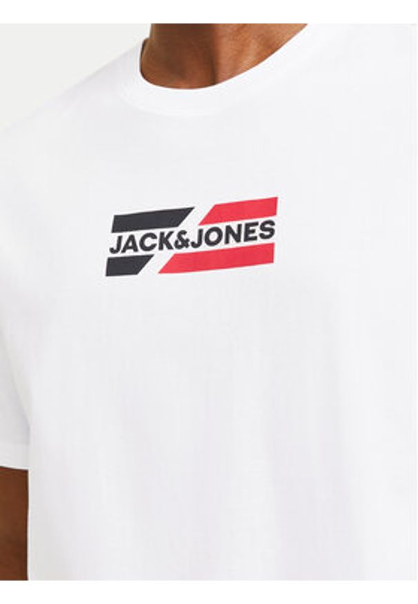 Jack & Jones T-Shirt Corp Graphic 12268415 Biały Regular Fit. Kolor: biały. Materiał: bawełna