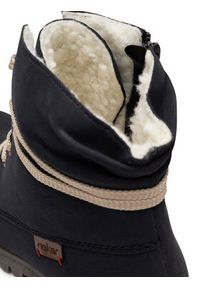 Rieker Trzewiki 78550-14 Niebieski. Kolor: niebieski. Materiał: materiał #5