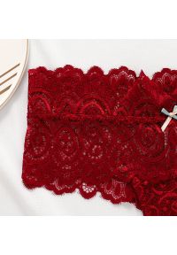 Intica - Stringi koronkowe z szerokim pasem na co dzień i okazje Chandrima. Kolor: beżowy. Materiał: koronka. Wzór: koronka #4