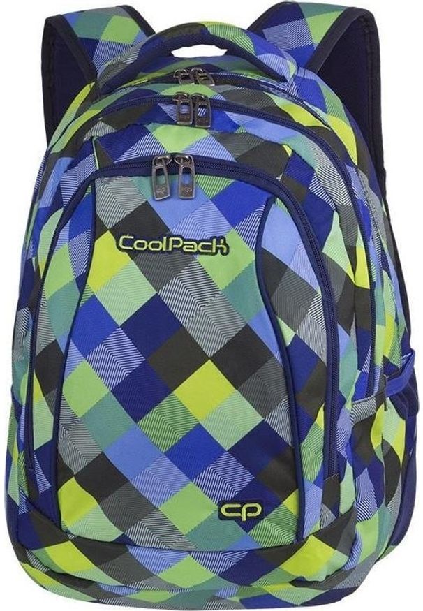 Coolpack - COOLPACK - COMBO - PLECAK MŁODZIEŻOWY COMBO BLUE PATCHWORK. Styl: młodzieżowy