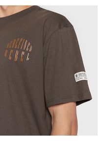Redefined Rebel T-Shirt Marlow 211115 Brązowy Regular Fit. Kolor: brązowy. Materiał: bawełna