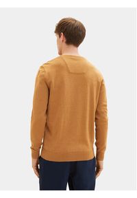 Tom Tailor Sweter 1027661 Brązowy Regular Fit. Kolor: brązowy. Materiał: bawełna #3