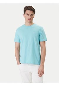 TOMMY HILFIGER - Tommy Hilfiger T-Shirt Ess Seasonal MW0MW39995 Turkusowy Regular Fit. Kolor: turkusowy. Materiał: bawełna #1