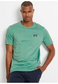bonprix - T-shirt z czystej bawełny organicznej (2 szt.). Kolor: zielony. Materiał: bawełna. Wzór: aplikacja #1