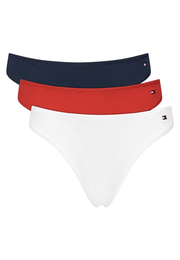 TOMMY HILFIGER - Tommy Hilfiger Komplet stringów UW0UW06129 Kolorowy. Materiał: bawełna. Wzór: kolorowy