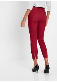 bonprix - Wygodne spodnie ze stretchem. Kolor: czerwony #1
