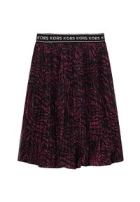 Michael Kors spódnica dziecięca kolor czarny midi prosta. Okazja: na co dzień. Stan: podwyższony. Kolor: czarny. Wzór: nadruk. Styl: casual #1