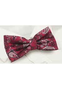 Mucha Męska z Poszetką - Alties - Czerwona, Wzór Paisley. Kolor: czerwony. Wzór: paisley. Styl: sportowy, elegancki #3