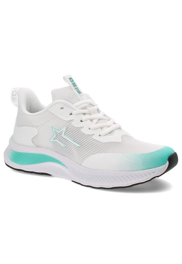 Big-Star - Białe Sneakersy Big Star Sportowe Obuwie Damskie. Kolor: biały. Materiał: materiał