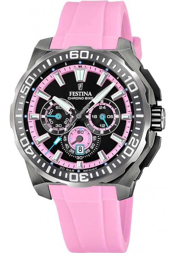 Zegarek męski Festina F20725-2 różowy. Kolor: różowy