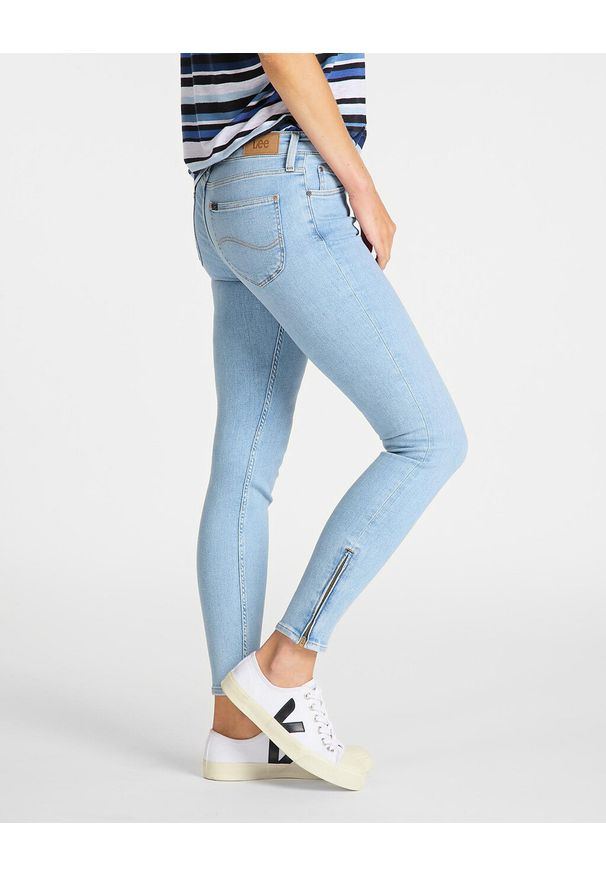 Lee - LEE SCARLETT SKINNY CROPPED DAMSKIE SPODNIE JEANSOWE LIGHT COROVAL L30CMFOC 112106363