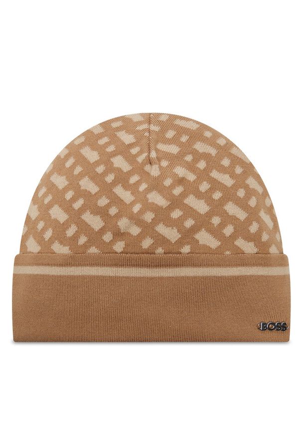 Czapka BOSS. Kolor: brązowy