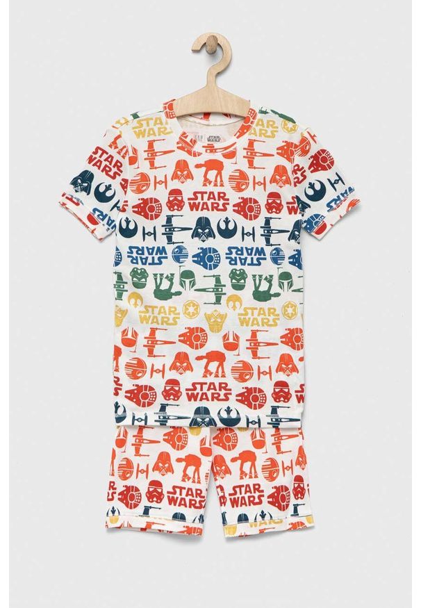 GAP piżama bawełniana dziecięca x Star Wars wzorzysta. Materiał: bawełna. Długość: krótkie. Wzór: motyw z bajki