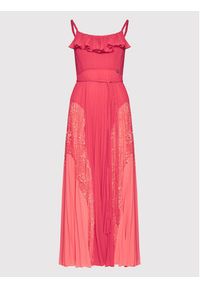 TwinSet - TWINSET Sukienka koktajlowa 221TT2477 Różowy Regular Fit. Kolor: różowy. Materiał: syntetyk. Styl: wizytowy
