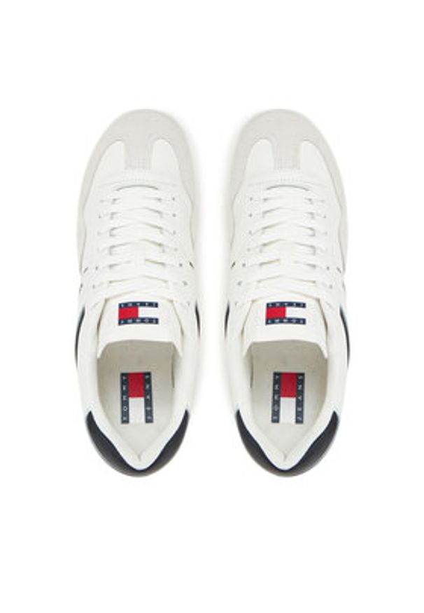 Tommy Jeans Sneakersy The Greenwich Leather EM0EM01571 Biały. Kolor: biały. Materiał: zamsz, skóra