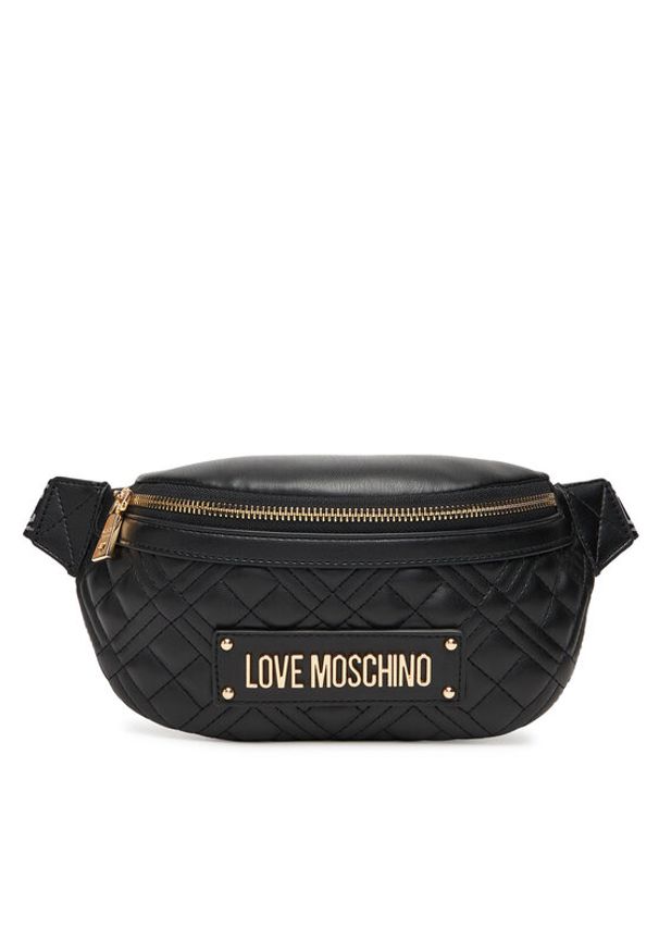 Love Moschino - LOVE MOSCHINO Saszetka nerka JC4003PP1NLA0000 Czarny. Kolor: czarny. Materiał: skóra