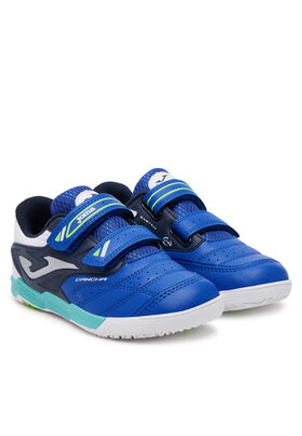 Joma Buty do piłki nożnej Cancha Jr 2504 CAJS2504INV Niebieski. Kolor: niebieski. Materiał: skóra
