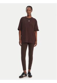 Adidas - adidas T-Shirt Essentials Boyfriend KD1371 Brązowy Oversize. Kolor: brązowy. Materiał: bawełna #4