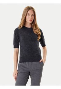 Marella Sweter Jim 2523366075 Szary Regular Fit. Kolor: szary. Materiał: kaszmir