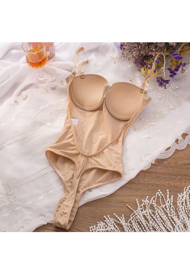 Intica - Body push-up modelujące sylwetkę Sooji. Kolor: czarny. Materiał: materiał. Wzór: gładki