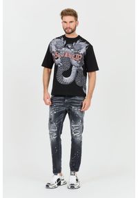 DSQUARED2 Czarny męski t-shirt Loose Fit Tee, Rozmiar M. Kolor: czarny #6