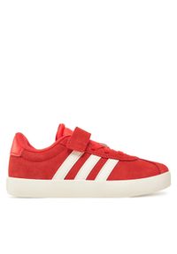 Adidas - adidas Sneakersy VL Court 3.0 JH6314 Czerwony. Kolor: czerwony. Materiał: skóra, zamsz