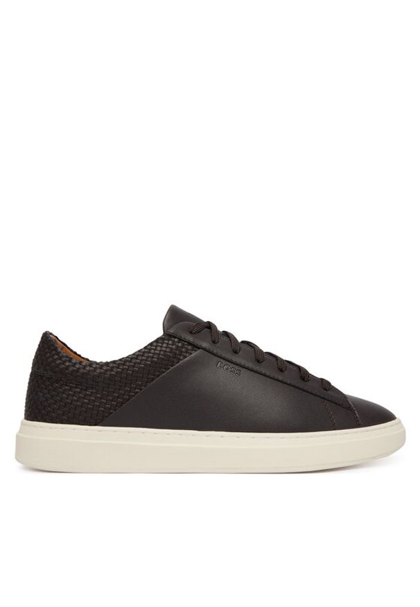 BOSS Sneakersy Kieran 50563591 Brązowy. Kolor: brązowy. Materiał: skóra